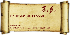 Brukner Julianna névjegykártya